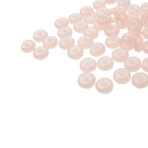 light pink small rondelle glass spacer beads