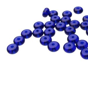 royal blue glass spacer beads small