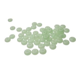 light sage green glass rondelle beads
