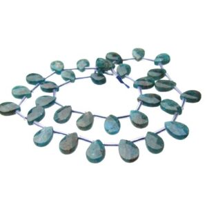 apatite faceted teardrop briolette gemstone beads