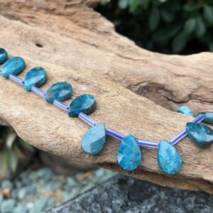apatite faceted teardrop briolette gemstone beads