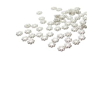 silver daisy spacer beads