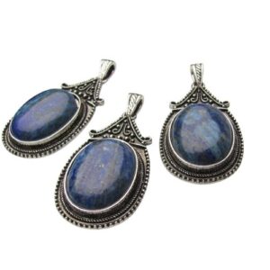 lapis lazuli large oval gemstone pendant