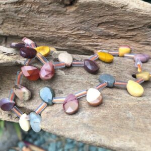 mookaite briolette teardrop faceted gemstone beads Australia