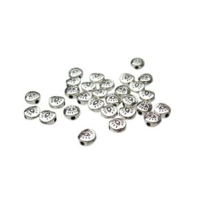 silver evil eye beads
