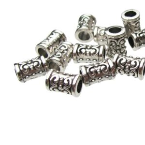 silver tube spacer beads