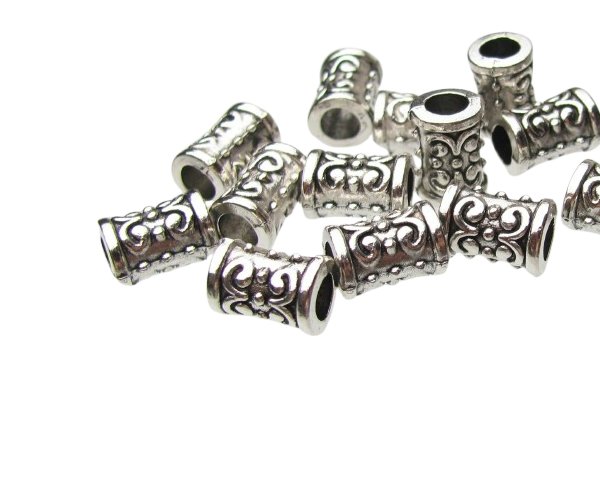 silver tube spacer beads