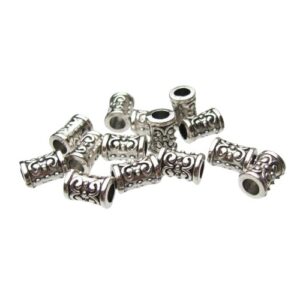 silver tube spacer beads