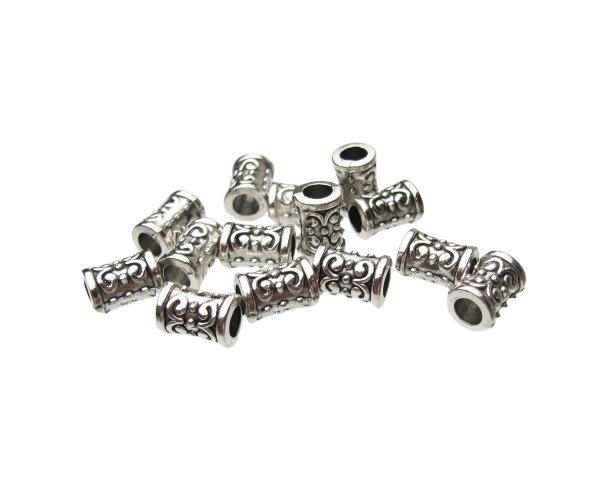 silver tube spacer beads