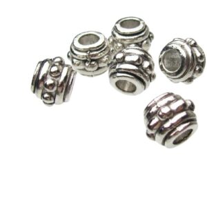 silver large bumpy beads