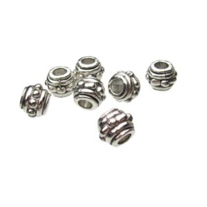 silver large bumpy beads