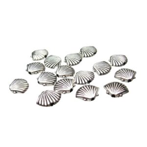 silver shell beads
