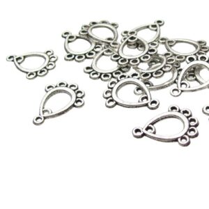 silver small chandelier earring findings