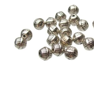 silver metal spacer beads for jewellery making