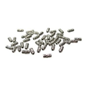 silver small tube spacer beads