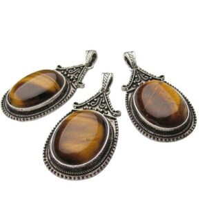 tiger eye large oval pendant