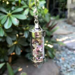 tourmaline gemstone vial pendant