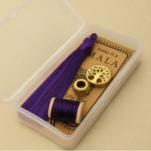 violet purple make it a mala necklace bead kit