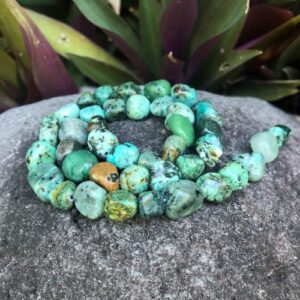 african turquoise pebble gemstone beads