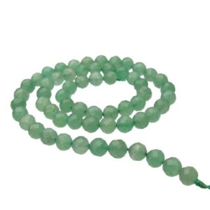 aventurine faceted round 6mm gemstone beads