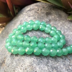 aventurine faceted 8mm round gemstone beads A grade