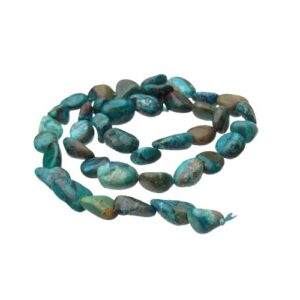 chrysocolla gemstone pebble beads
