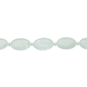 clear quartz oval gemstone beads