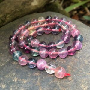 fluorite aa grade gemstone round beads 8mm