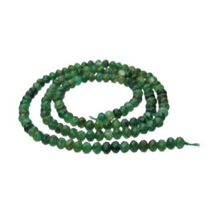 fuchsite tiny faceted rondelle crystal beads