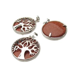 goldstone tree of life pendant