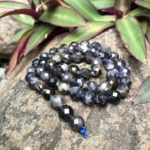 iolite faceted round gemstone beads Australia