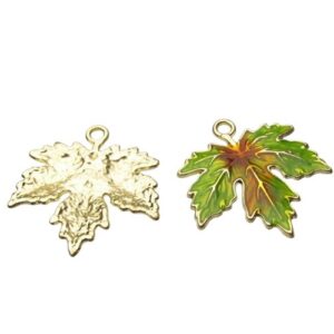 maple leaf enamel charms