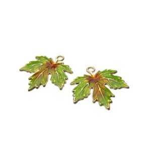 maple leaf enamel charms