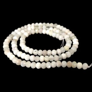 moonstone faceted small rondelle gemstone beads