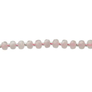 rose quartz faceted wheel gemstone beads