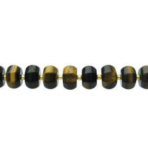 tiger eye rondelle gemstone beads large