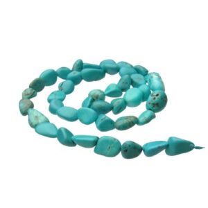 turquoise magnesite pebble gemstone beads