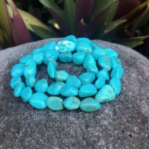turquoise magnesite pebble gemstone beads
