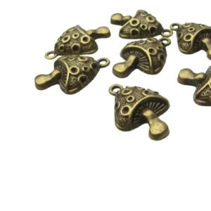 bronze mushroom charms
