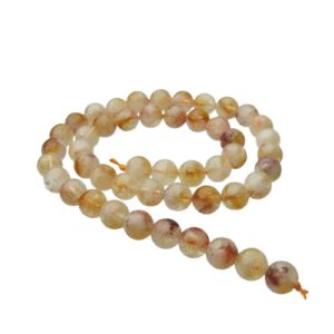 citrine round 8mm gemstone beads