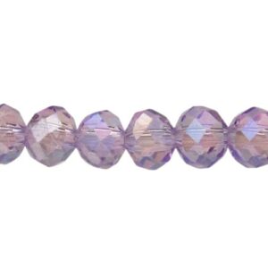 lilac ab crystal rondelle beads