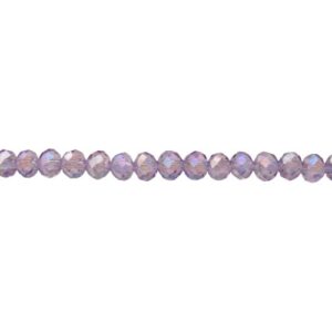 lilac ab crystal rondelle beads