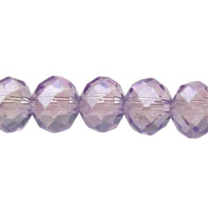lilac crystals 6x8mm beads