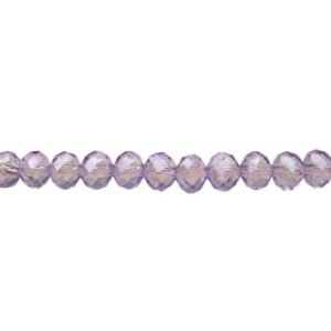 lilac crystals 6x8mm beads