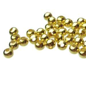 6mm round gold spacer beads