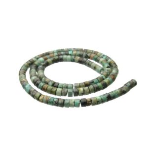 african turquoise gemstone wheel or heishi beads