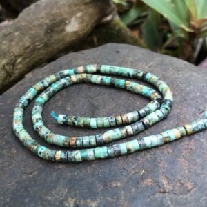 african turquoise gemstone wheel or heishi beads