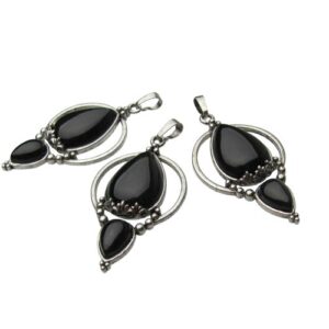black onyx gemstone pendant