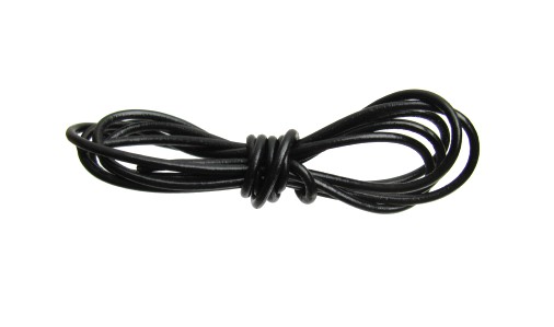 black fine leather cord 1.5mm