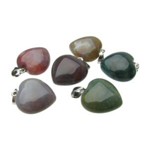 fancy jasper heart pendant